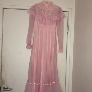 Baby pink Victorian dress